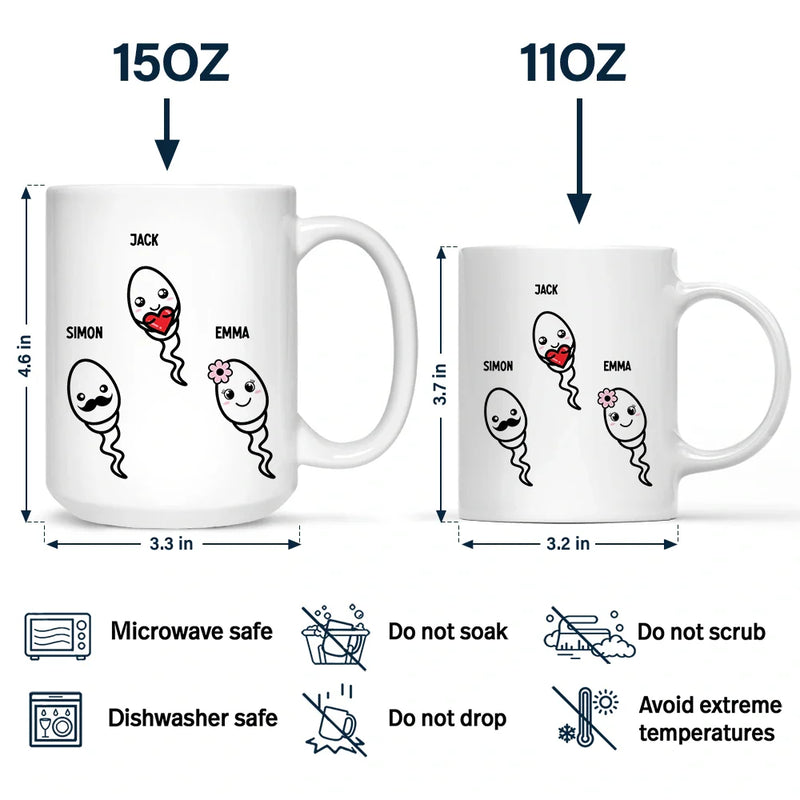 Gift For Father - Of All The Balls - Personalized Mug