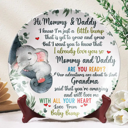Our Adventures Are About To Start - Personalized Ceramic Plate