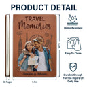 Travel, Gift For Couples, Gift For Husband, Gift For Wife, Gift For Boyfriend, Gift For Girlfriend, Custom Photo - Custom Photo Travel Couple Our Adventure Book - Personalized Leather Journal
