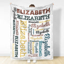 Kid Baby Names - Personalized Fleece Blanket, Sherpa Blanket