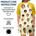 Gift For Grandma, Gift For Mother, Grandma - Grandkids, Mom - Children, Gift For Women - Custom Photo Grandma Mom Title - Personalized Women's Sleep Tee