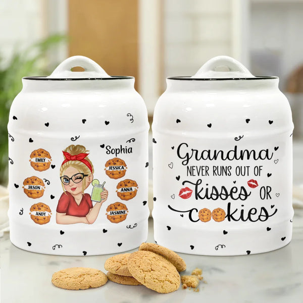 Kisses And Cookies - Personalized Cookie Jar