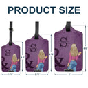 Gift For Couples,Gift For Husband,Gift For Wife,Gift For Boyfriend,Gift For Girlfriend,Travel,Happy - Monogram Travel Couple - Personalized Combo 2 Luggage Tags