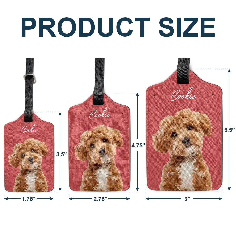 Pet Lovers, Dog Lovers, Cat Lovers,Travel, Gift For Yourself - Custom Photo Dog Cat Pet Human - Personalized Luggage Tag