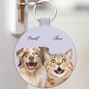 Custom Photo,Pet Lovers,Dog Lovers,Cat Lovers,Happy - Custom Photo Your Dog Cat Pet - Personalized Custom Shaped Leather Keychain