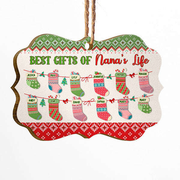 Grandkids Best Gifts Of Life - Gift For Grandparents - Personalized Custom Wooden Ornament, Aluminum Ornament