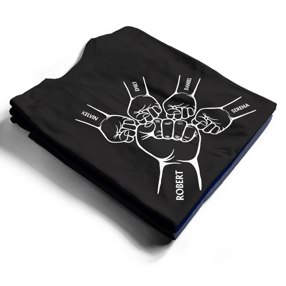 Gift For Father,Gift For Grandpa,Top Market,Non-Eng,Icon,Proud - Papa Dad Cross Arrows Hand Punch - Personalized T Shirt