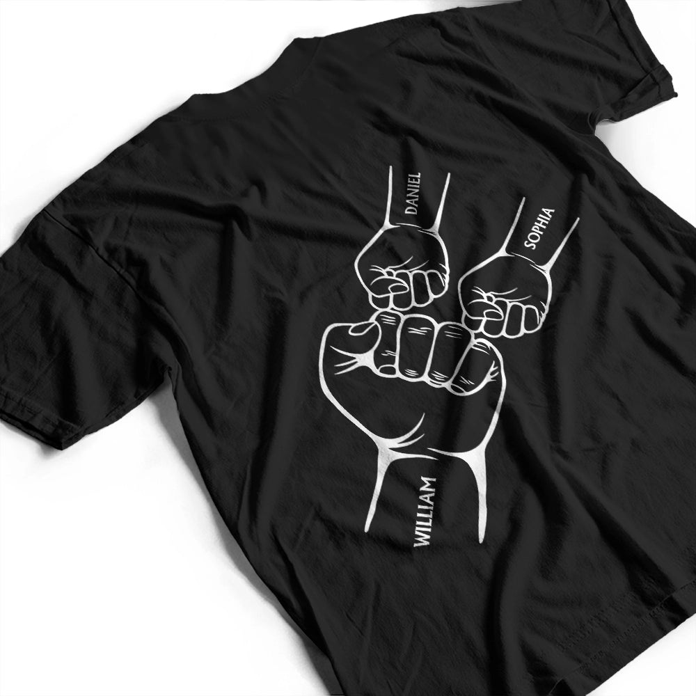 Gift For Father,Gift For Grandpa,Top Market,Non-Eng,Icon,Proud - Papa Dad Cross Arrows Hand Punch - Personalized T Shirt