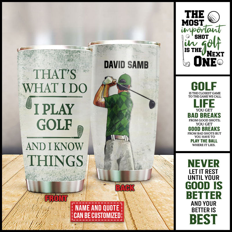 Personalized Golf Golfer Custom Quotes Customized Tumbler