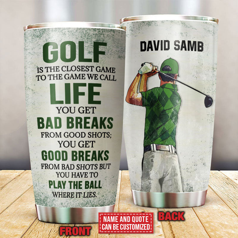 Personalized Golf Golfer Custom Quotes Customized Tumbler