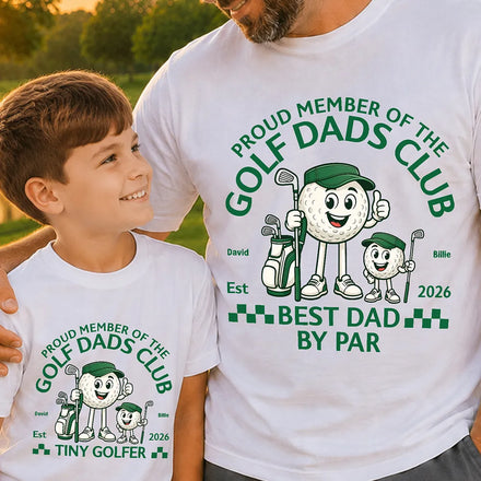 Proud Member Of The Golf Dads Club - Personalized T Shirt