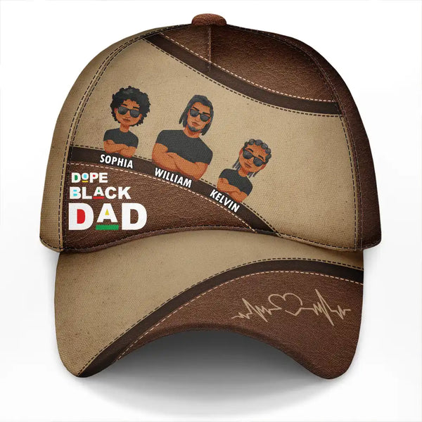 Dope Black Dad Best Dad Ever - Personalized Classic Cap