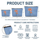 Birth Flower For Women - Personalized Cosmetic Bag