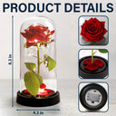 Custom Photo All Of Me Loves All Of You - Personalized Everlasting Rose Dome Lamp