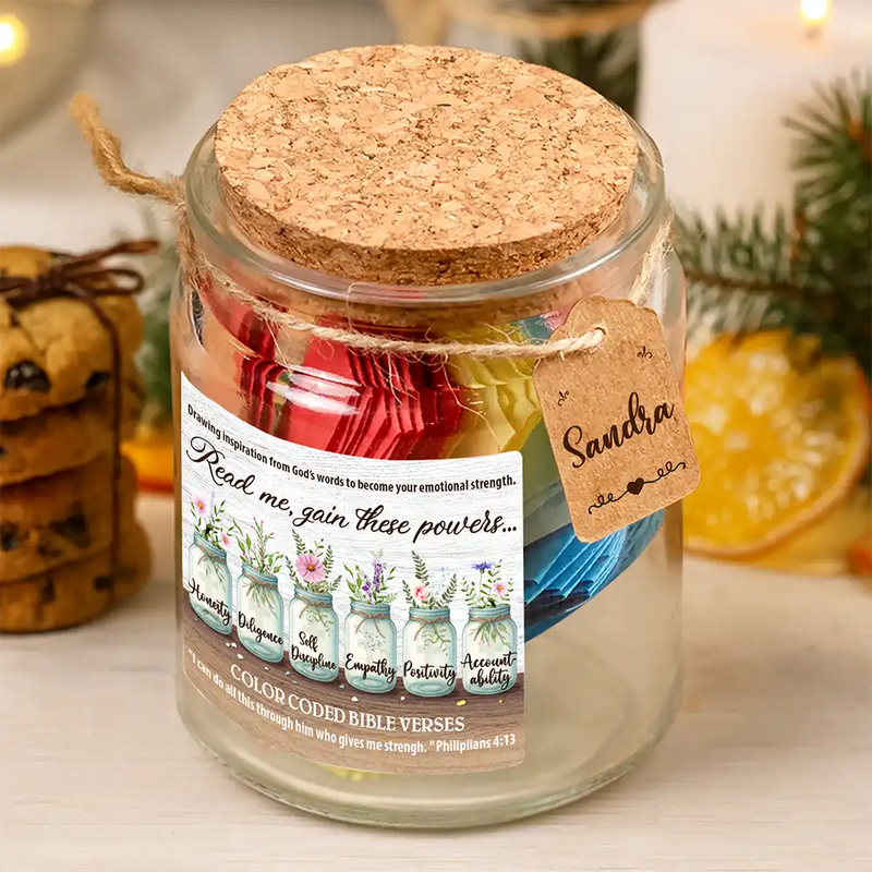 Love,Gift For Yourself,Christian - Read Me Gain These Powers - Personalized Bible Verse Jar