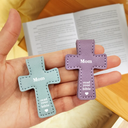 Gift For Yourself,Reading,Christian,Love - Read Your Bible - Personalized Cross Leather Magnetic Bookmark