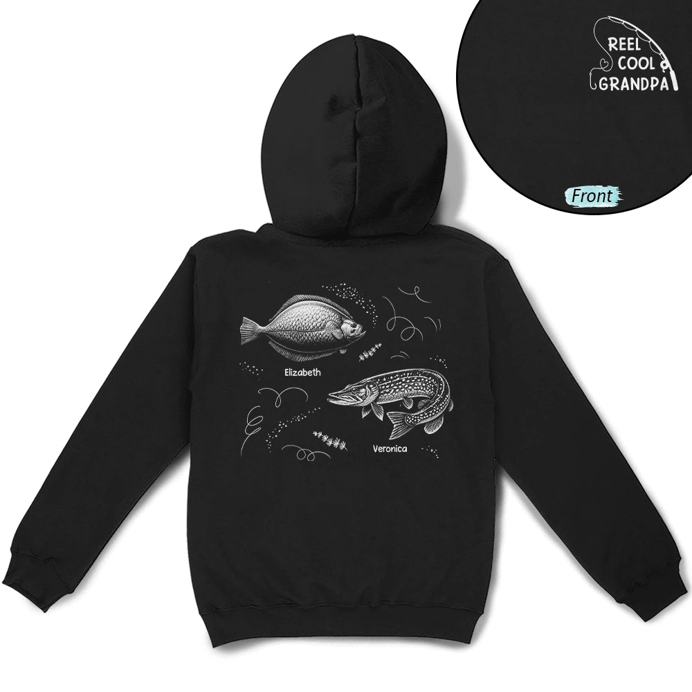 Gift For Father,Gift For Grandpa,Fishing,Top Market,Non-Eng,Icon,Proud - Reel Cool Grandpa Dad - Personalized T Shirt