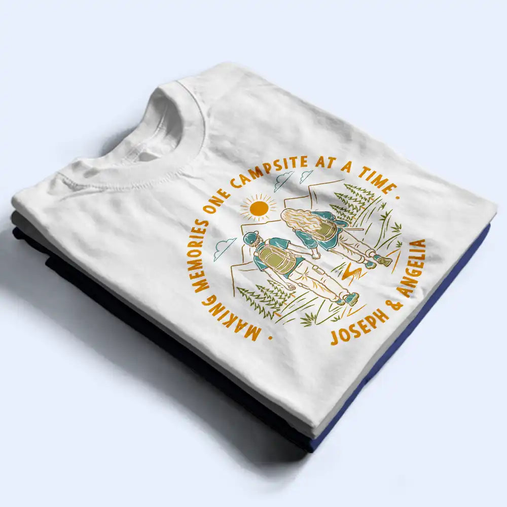 Romantic, Summer, Gift For Couples, Vector - Retro Adventure Partners For Life - Personalized T Shirt