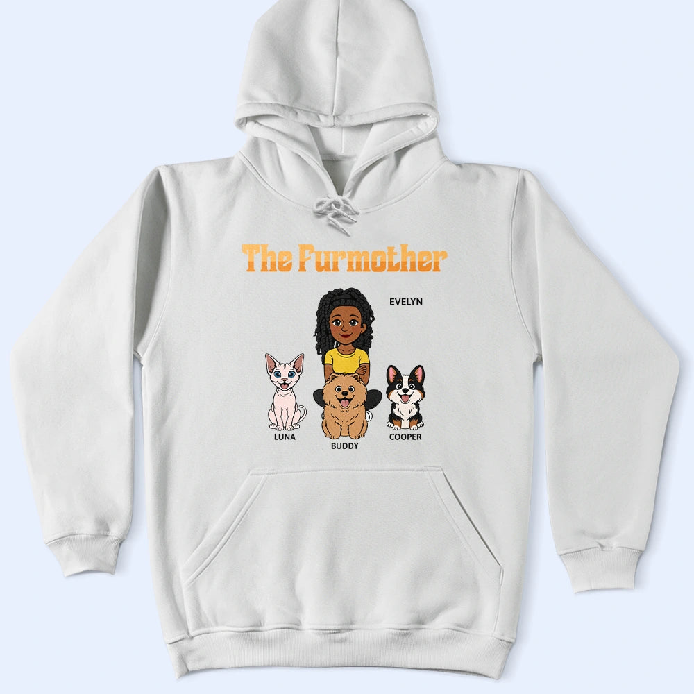 Dog Mom,Dog Dad,Dog Lovers,Cat Mom,Cat Dad,Cat Lovers,Pet Lovers,Pet Mom,Pet Dad,Top Market,Non-Eng,Vector,Proud - Retro Style The Dogfather Catfather - Personalized T Shirt