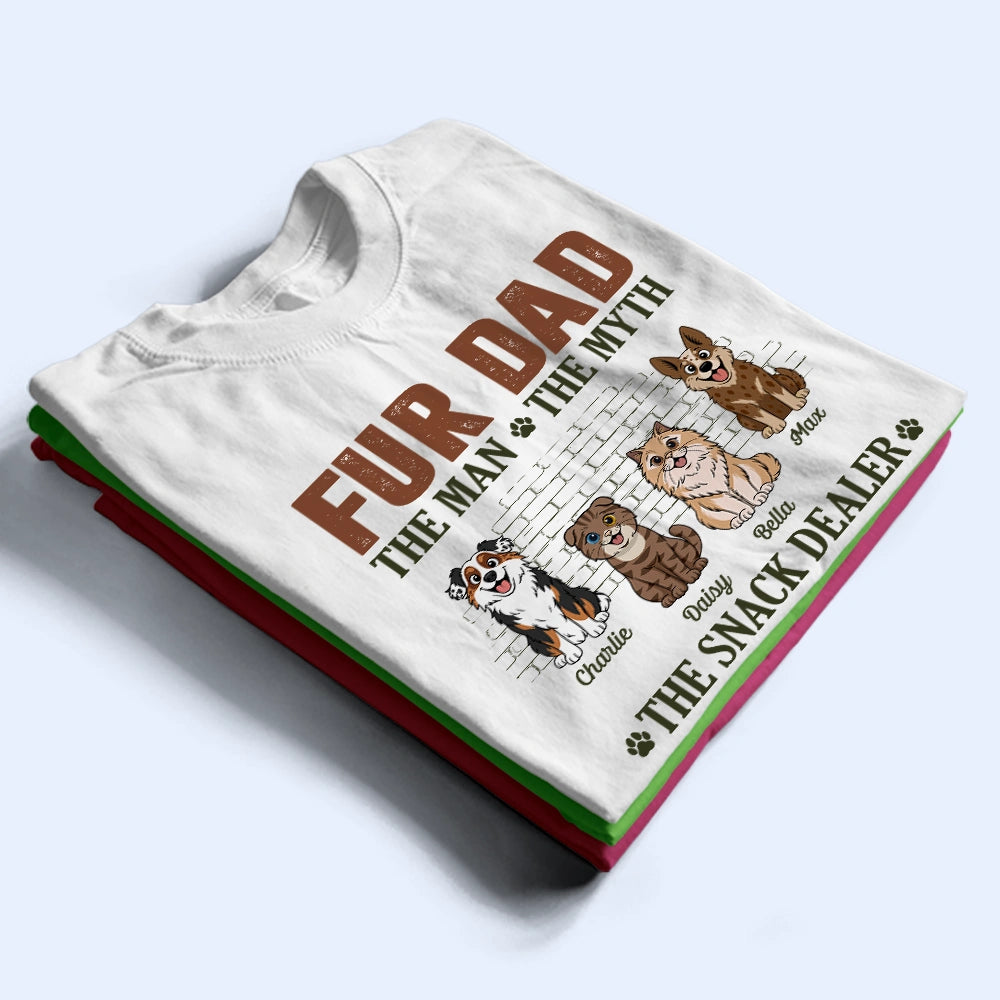 Cat Dad,Pet Lovers,Gift For Father,Top Market,Playful,Vector - Retro Style The Man The Myth The Snack Dealer - Personalized T Shirt