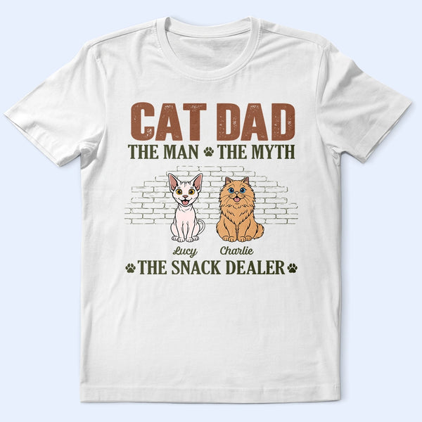 Cat Dad,Pet Lovers,Gift For Father,Top Market,Playful,Vector - Retro Style The Man The Myth The Snack Dealer - Personalized T Shirt