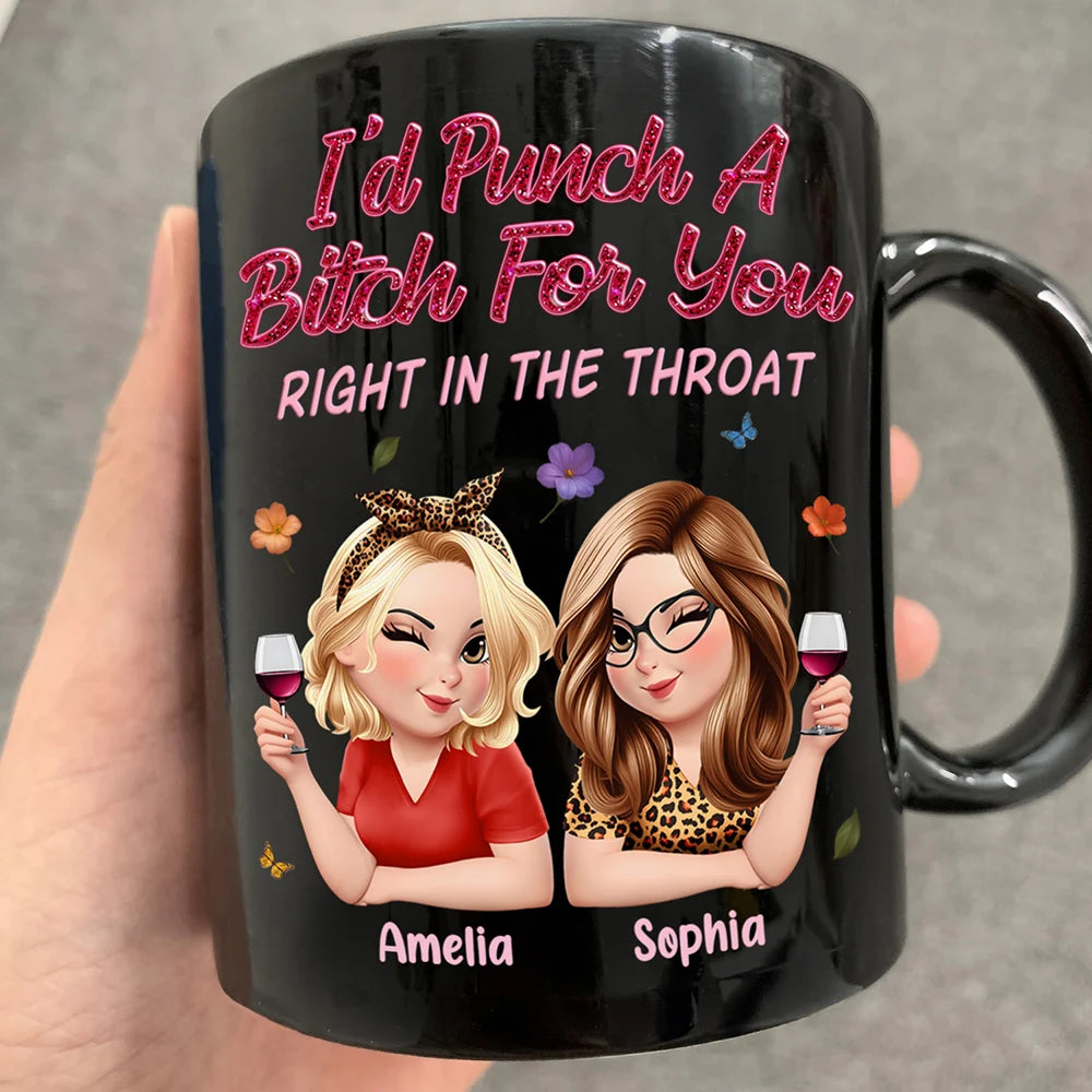 Right In The Throat 3D Bestie - Personalized Mug