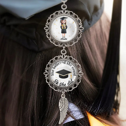 She Believed She Could So She Did - Personalized Pendant Charm