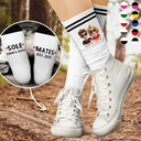 Gift For Couples, Gift For Husband, Gift For Wife, Gift For Boyfriend, Gift For Girlfriend, Love, Christmas - Sole Mates - Personalized Socks