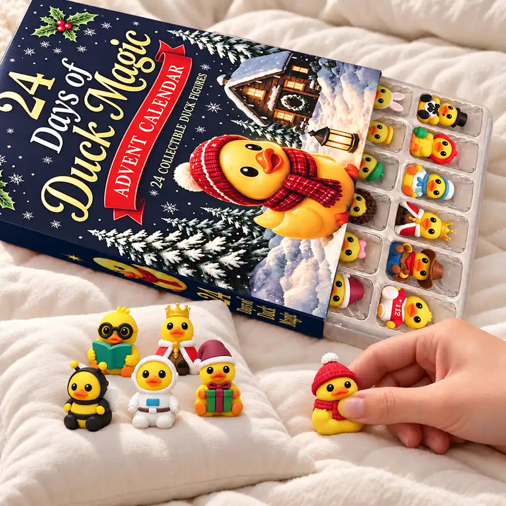 Adorable,Christmas,Duck,Farm,Gift For Kids,No Custom,Pet Lovers - Squishy Duck Magic Gift For Kids - Festive Christmas Countdown Advent Calendar