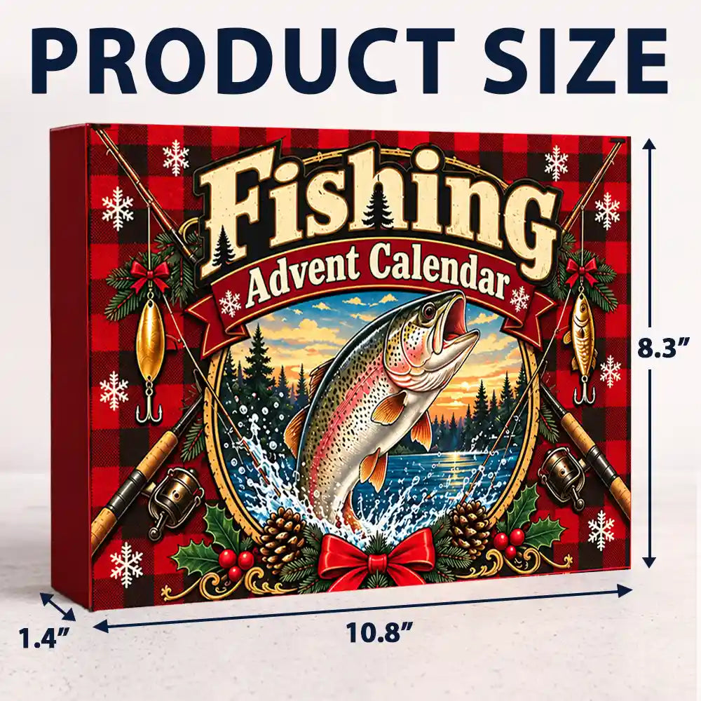 Adorable, Christmas, Gift For Couples, Gift For Him, Gift For Husband, No Custom - Squishy Fishing Gift For Husband And Son, Daughter - Personalized Christmas Countdown Advent Calendar