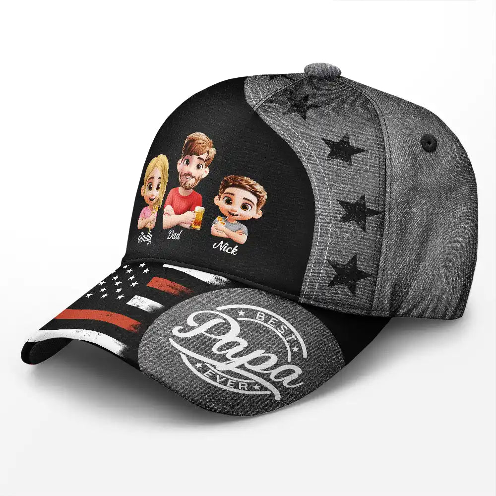 Independence Day,Gift For Father,Gift For Husband,Happy - Stars And Stripes Best Dad Ever - Personalized Classic Cap