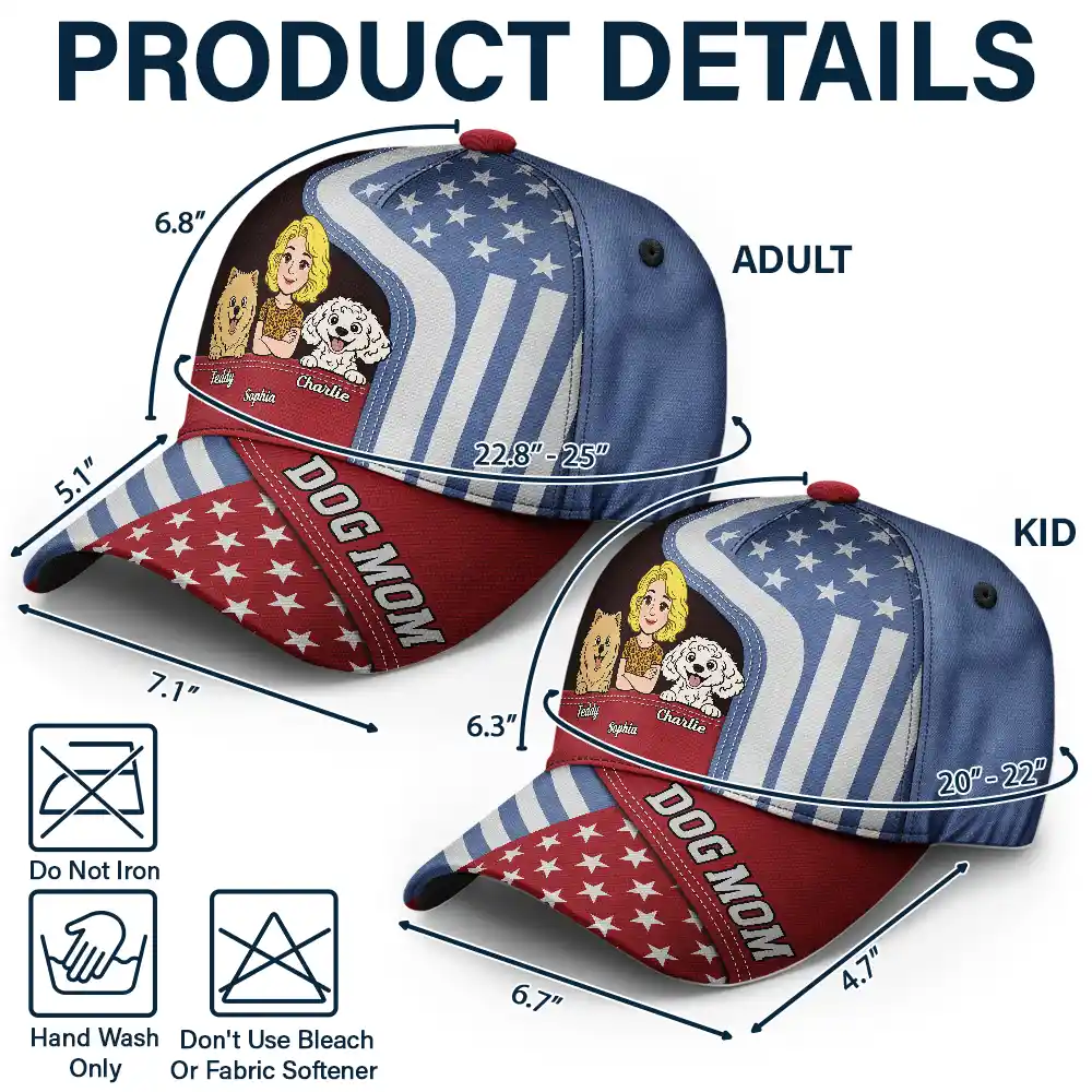 Pet Dad,Pet Mom,Independence Day,Vector,Confident - Stars And Stripes Dog Cat Dad Mom Retro Style Pet Lover - Personalized Classic Cap