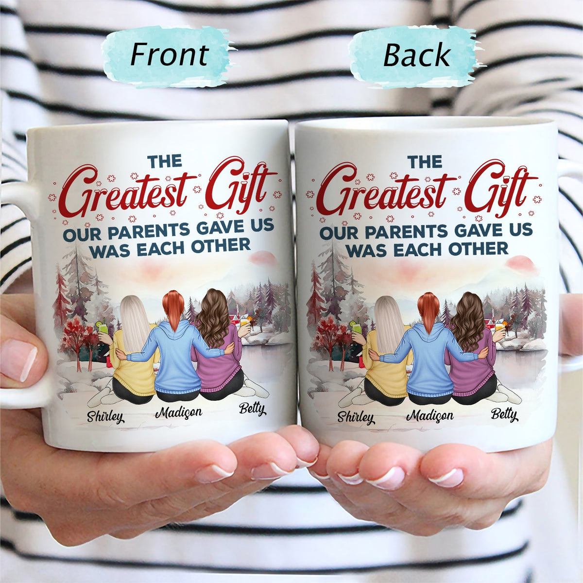 The Greatest Gift Our Parents Gave Us Was Each Other - Christmas Gift For Sibling, Sister, Brother - Personalized Mug