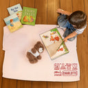 New baby,New Dad,New Mom,Happy - Newborn Baby First Year New Parents - Personalized Embroidered Knitted Baby Blanket