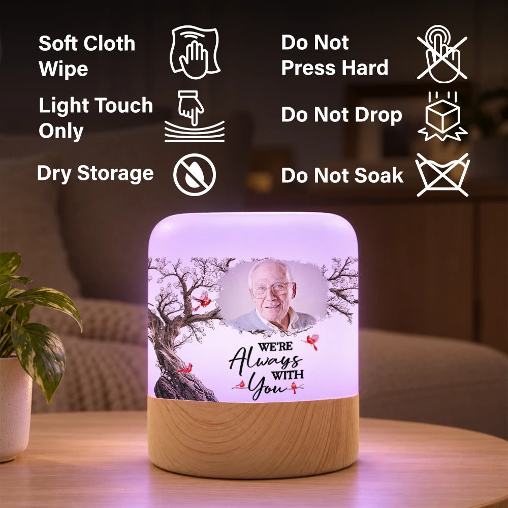 Custom Photo,Family,Memorial,Memorial Loved One,Sympathetic,Upload Full Photo - Memorial Sympathy Gifts For Loss Of Mom, Dad - Personalized Custom Photo When You Miss Me Have No Fear Touch Night Light