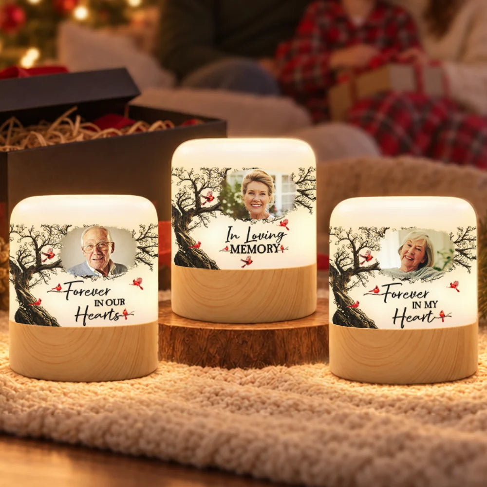 Custom Photo,Family,Memorial,Memorial Loved One,Sympathetic,Upload Full Photo - Memorial Sympathy Gifts For Loss Of Mom, Dad - Personalized Custom Photo When You Miss Me Have No Fear Touch Night Light