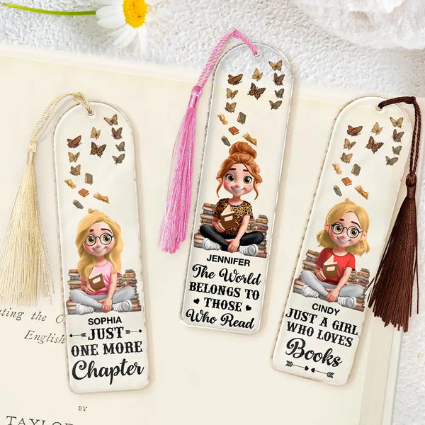 Reading,Gift For Yourself,Happy - Reading World Belongs To Those Who Read - Personalized Acrylic Bookmark