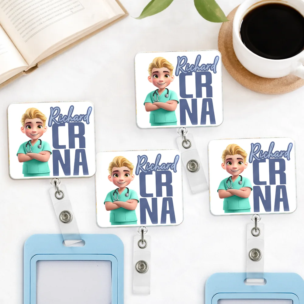 Nurse,Gift For Women,Gift For Men,Happy,Gift For Yourself,Vector - Nurse Life Job Title - Personalized Badge Reel