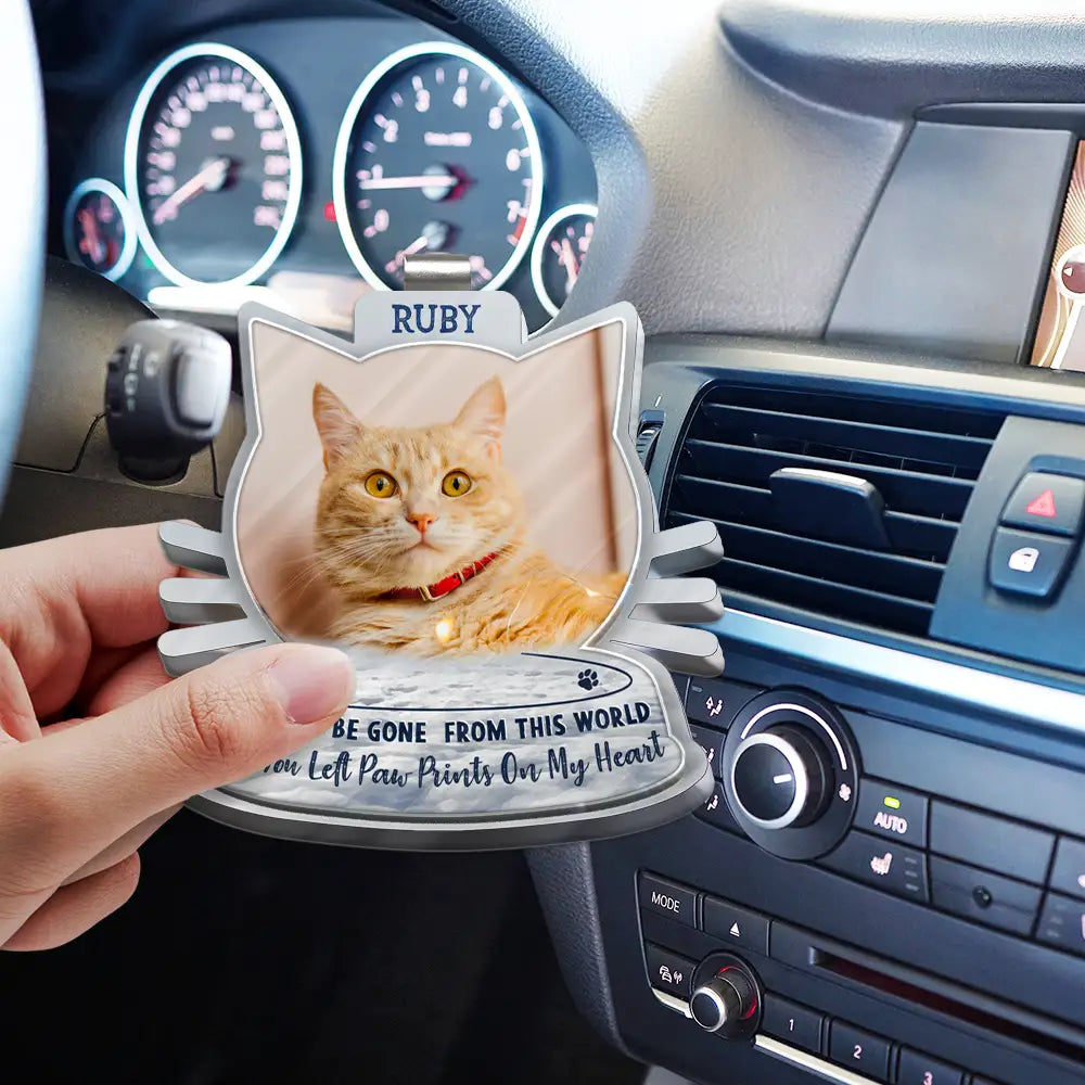 Sentimental,Custom Photo,Pet Lovers,Memorial,Upload Full Photo - Custom Photo I Will Carry You With Me - Personalized Custom Shaped Acrylic Car Visor Clip