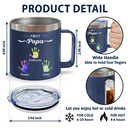 First Dad Now Grandpa - Personalized 14oz Stainless Steel Tumbler With Handle