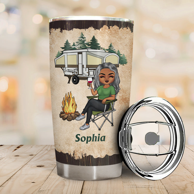 Never Dreamed I'd Grow Up To Be A Super Sexy Camping Lady - Personalized Custom Tumbler