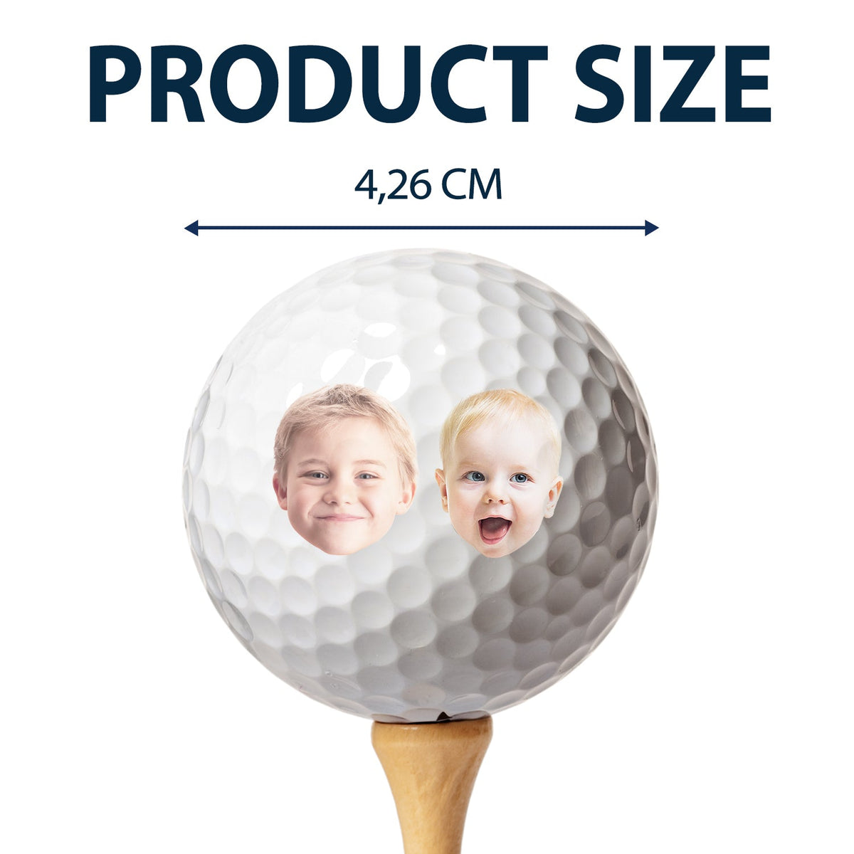 Custom Photo,Golf,Gift For Father,Funny - Custom Photo Best Dad By Par - Personalised Golf Ball
