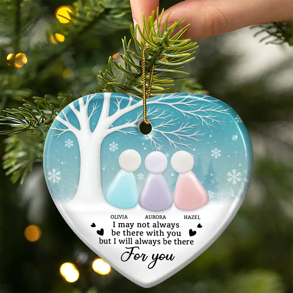 Gift For Bestie, Gift For Sisters, Happy, Old Best friends, Christmas - A True Friend Is Like Sea Glass 2D Sea Glass Effect - Personalized Heart Ceramic Ornament
