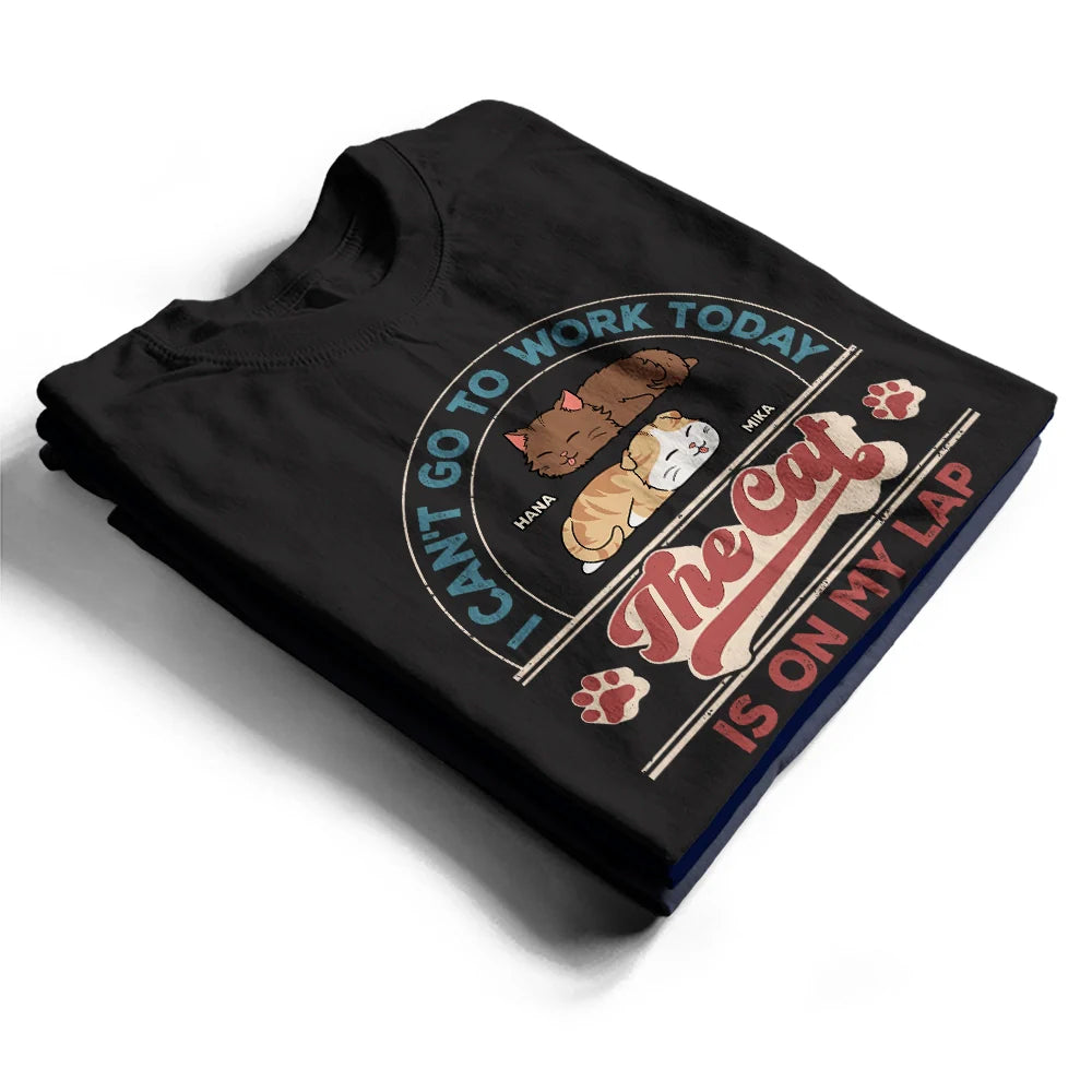 Gift For Yourself,Gift For Women,Gift For Men,Cat Lovers,Cat Mom,Cat Dad,Pet Lovers,Pet Mom,Pet Dad - The Cat Is On My Lap - Personalized T Shirt