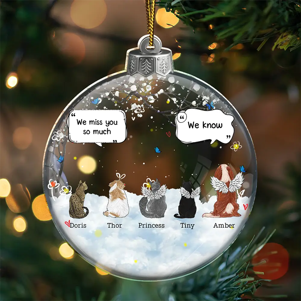 Sad,Pet Lovers,Christmas,Memorial - They Still Talk About You - Personalized Custom Shaped Acrylic Ornament