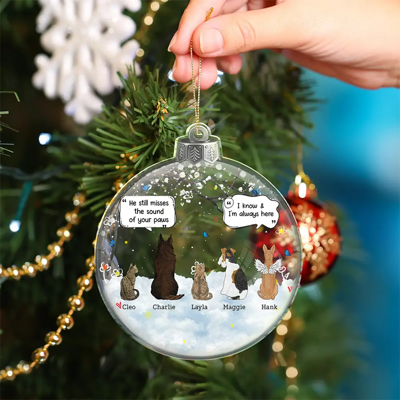 Sad,Pet Lovers,Christmas,Memorial - They Still Talk About You - Personalized Custom Shaped Acrylic Ornament