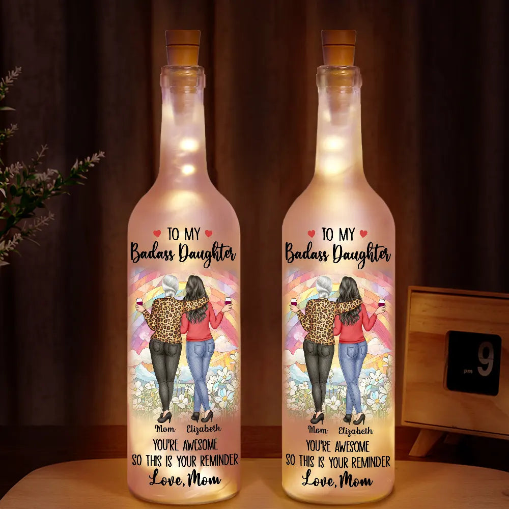 This Is A Reminder Mother Daughter - Personalized Bottle Light