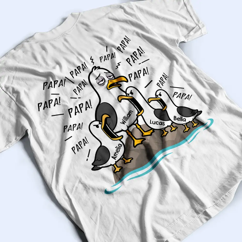 Gift For Husband,Gift For Father,Gift For Grandparents,Teacher,Non-Eng,Icon,Humorous - Tired Seagull Dad Papa Club - Personalized T Shirt