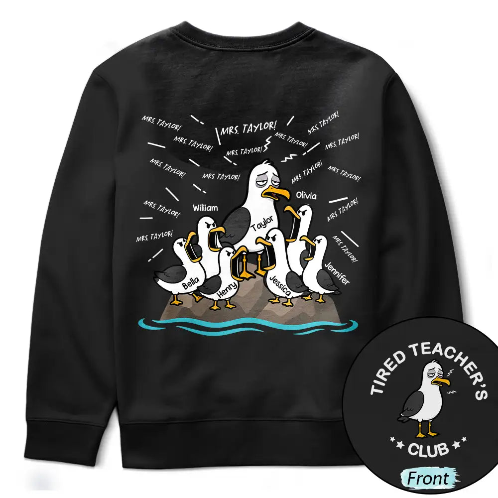 Gift For Husband,Gift For Father,Gift For Grandparents,Teacher,Non-Eng,Icon,Humorous - Tired Seagull Dad Papa Club - Personalized T Shirt