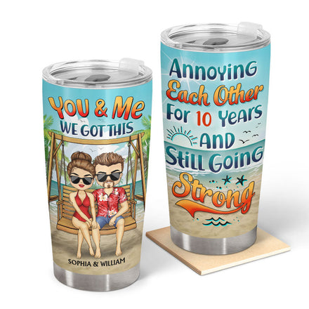 Annoying Each Other Beach Swing - Gift For Couple - Personalized Custom Tumbler